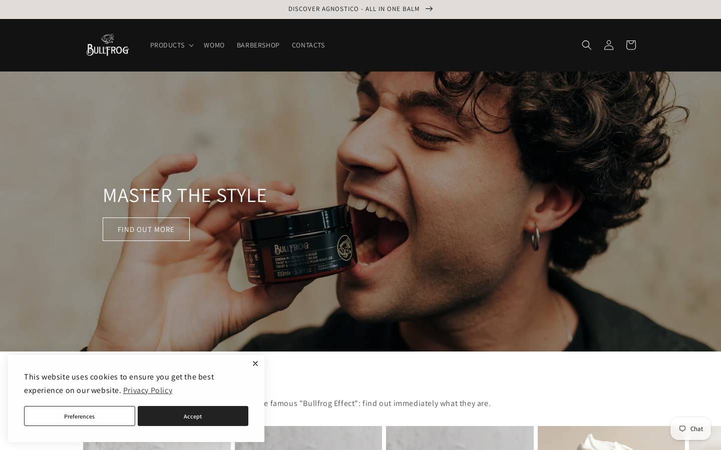 Bullfrogbarbershop homepage screenshot