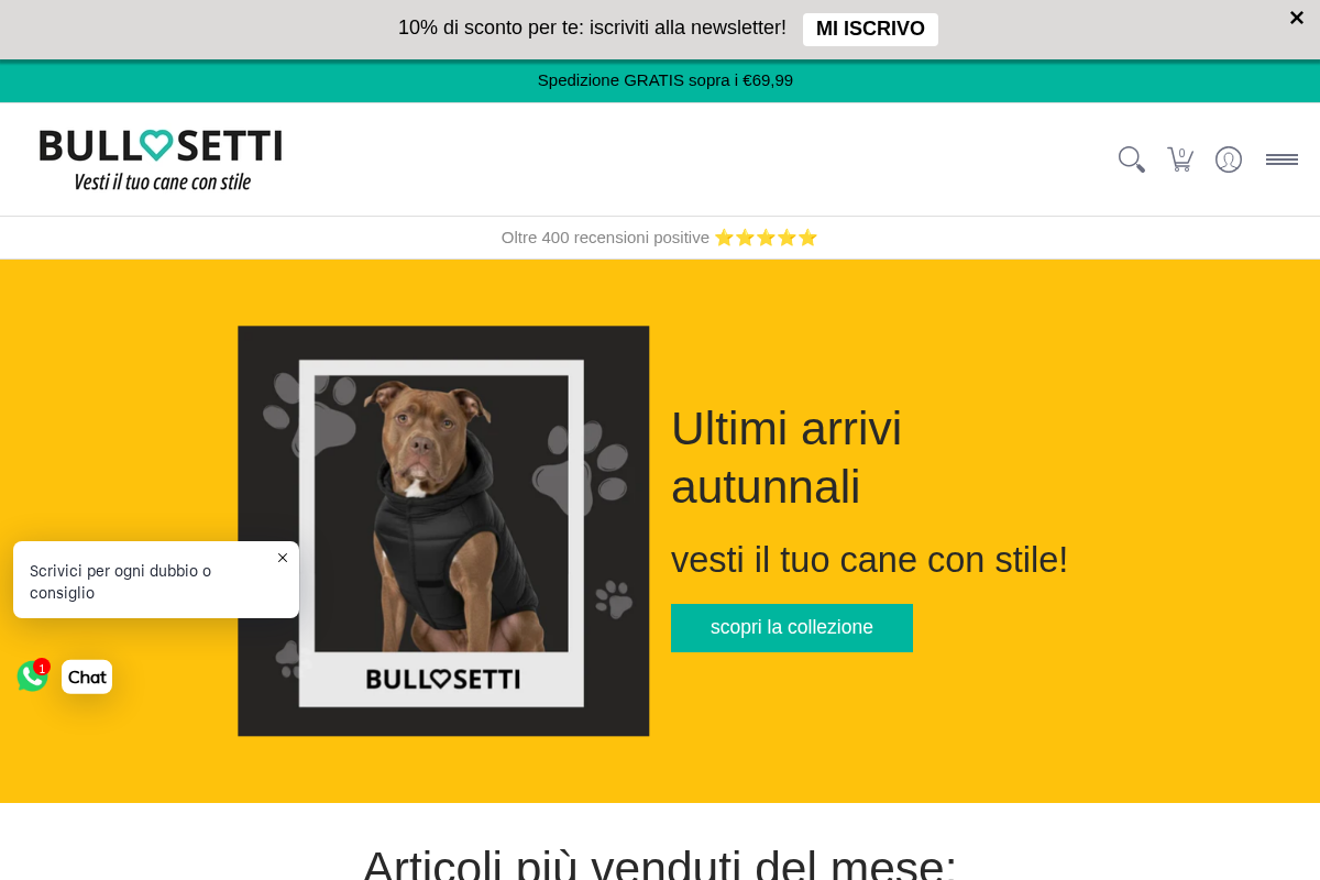 Bullosetti homepage screenshot