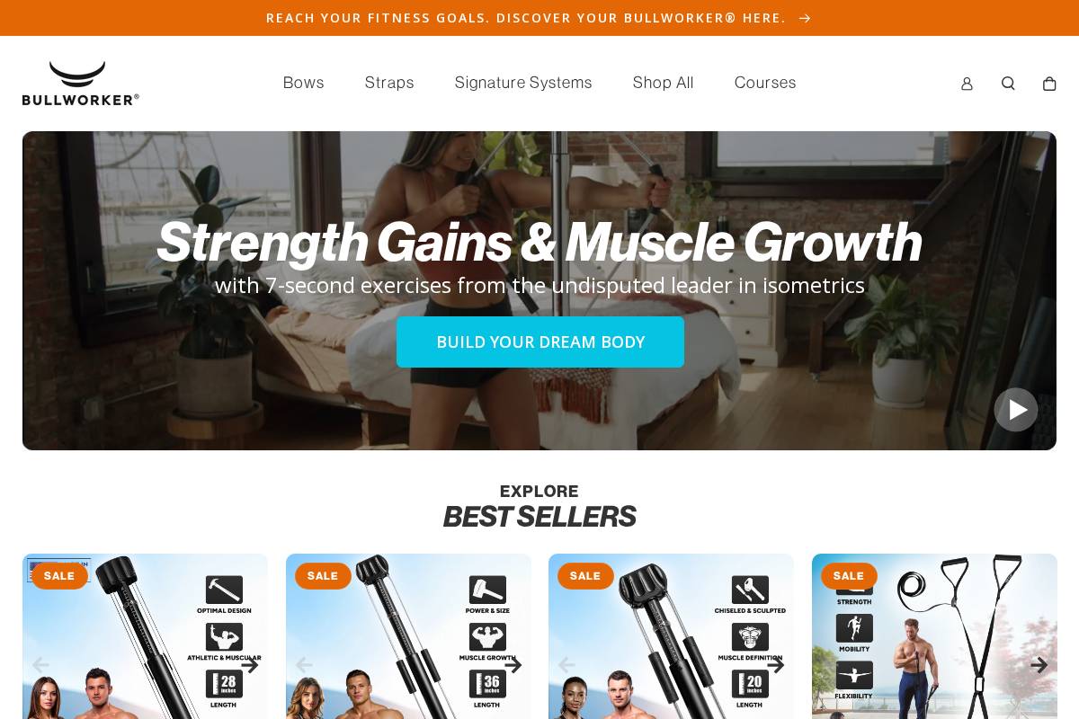 Bullworker homepage screenshot