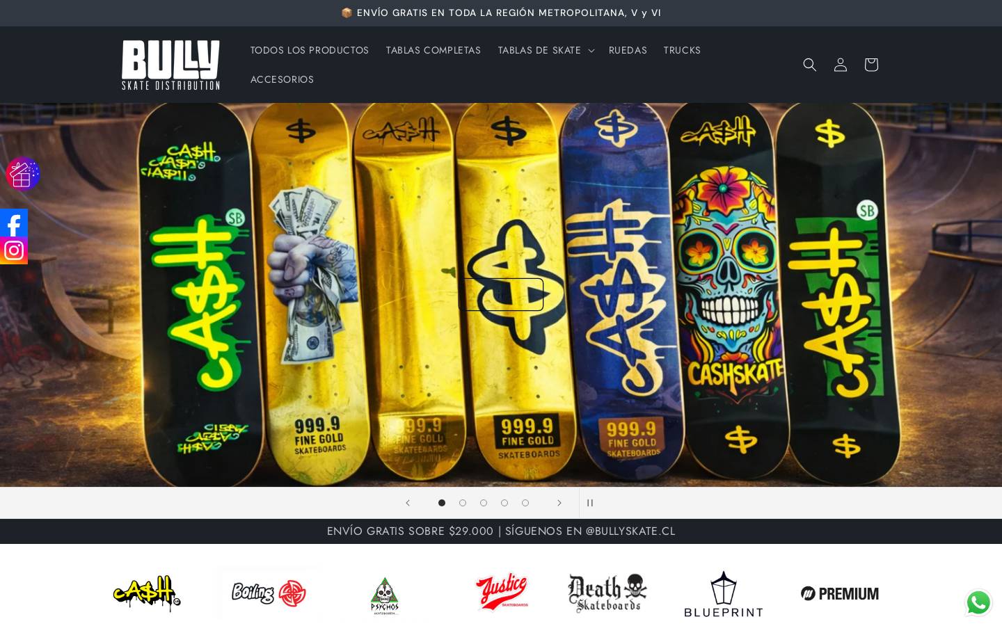 bullyskate.cl homepage screenshot