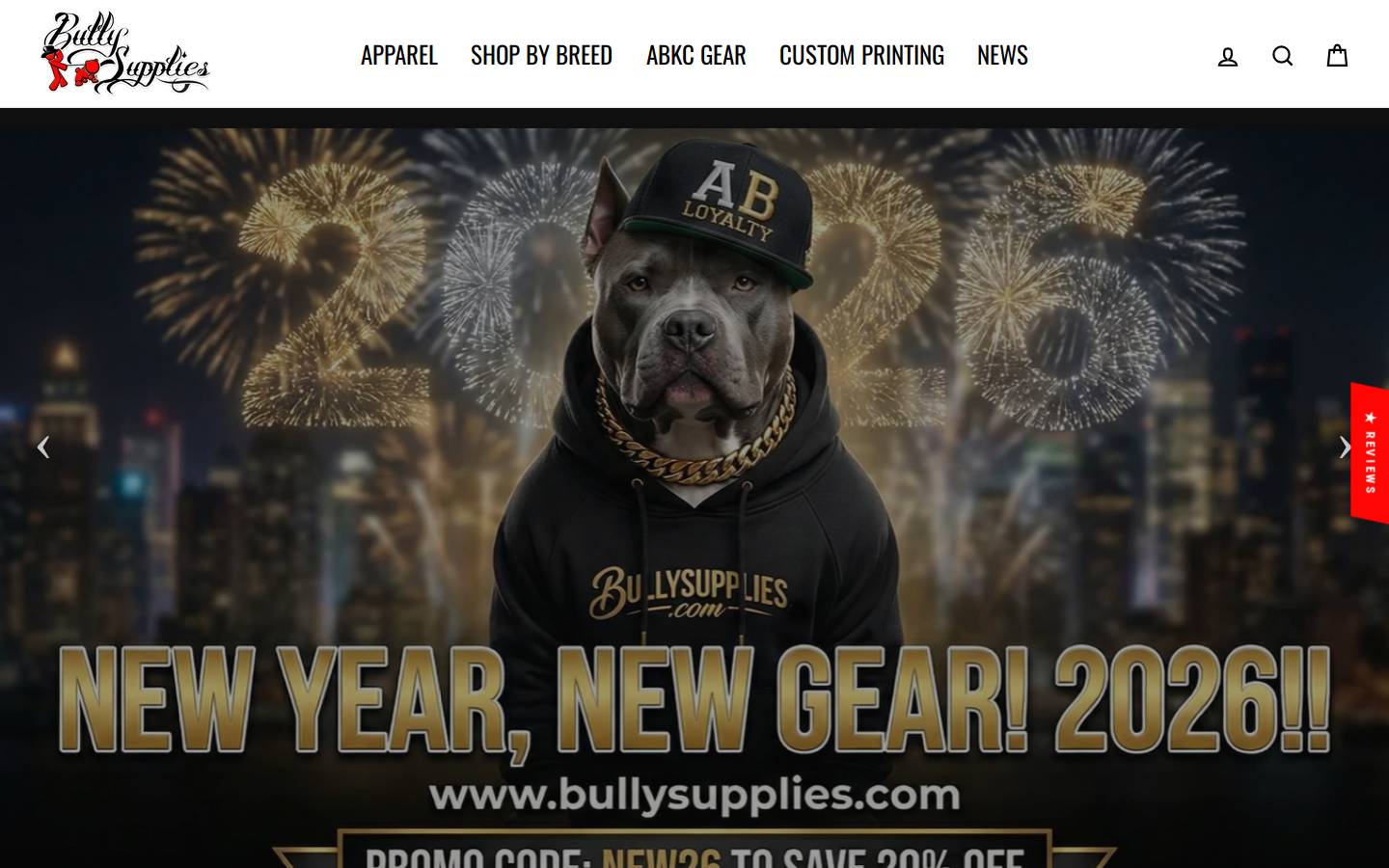 bullysupplies.com homepage screenshot