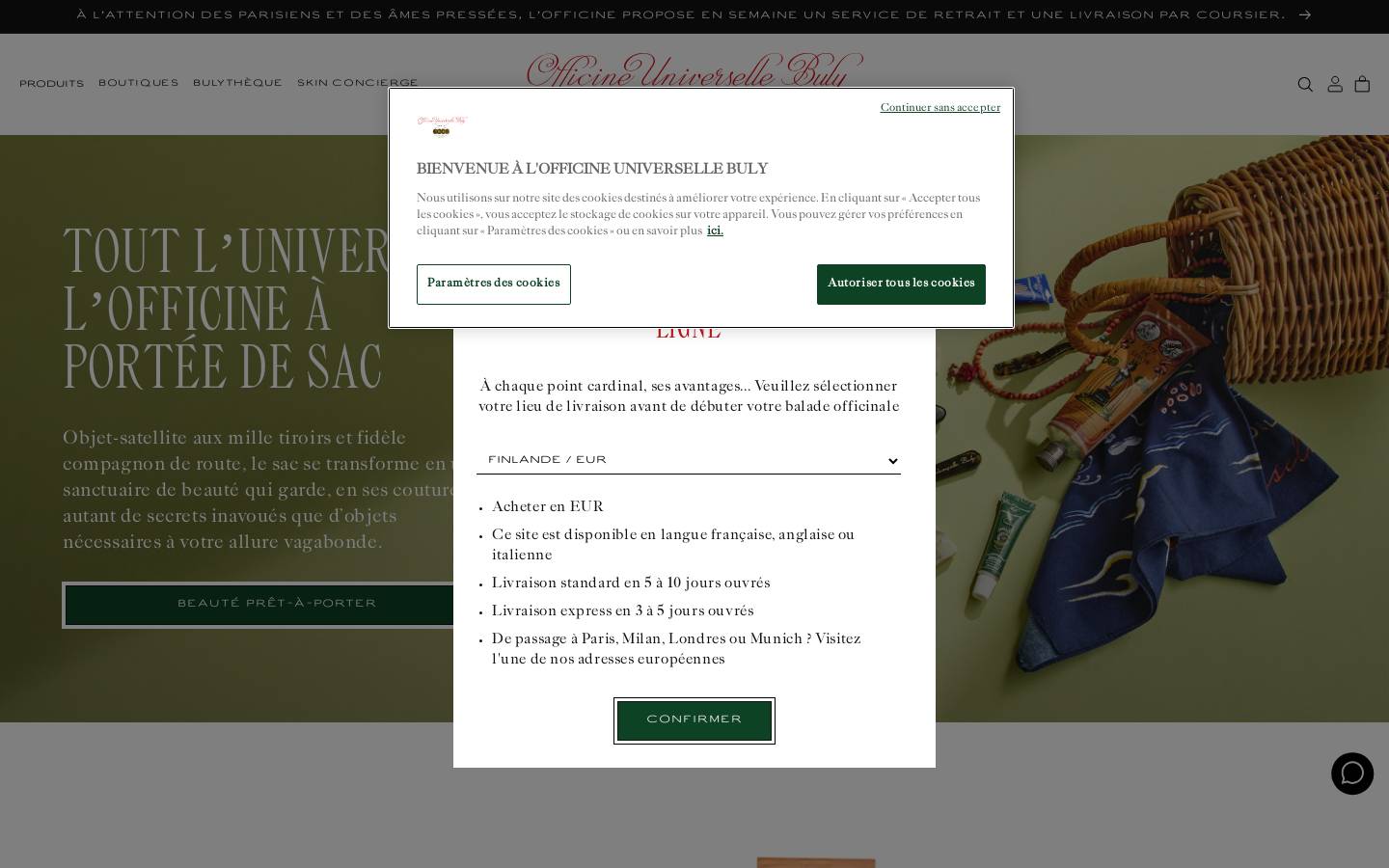 Buly 1803 homepage screenshot