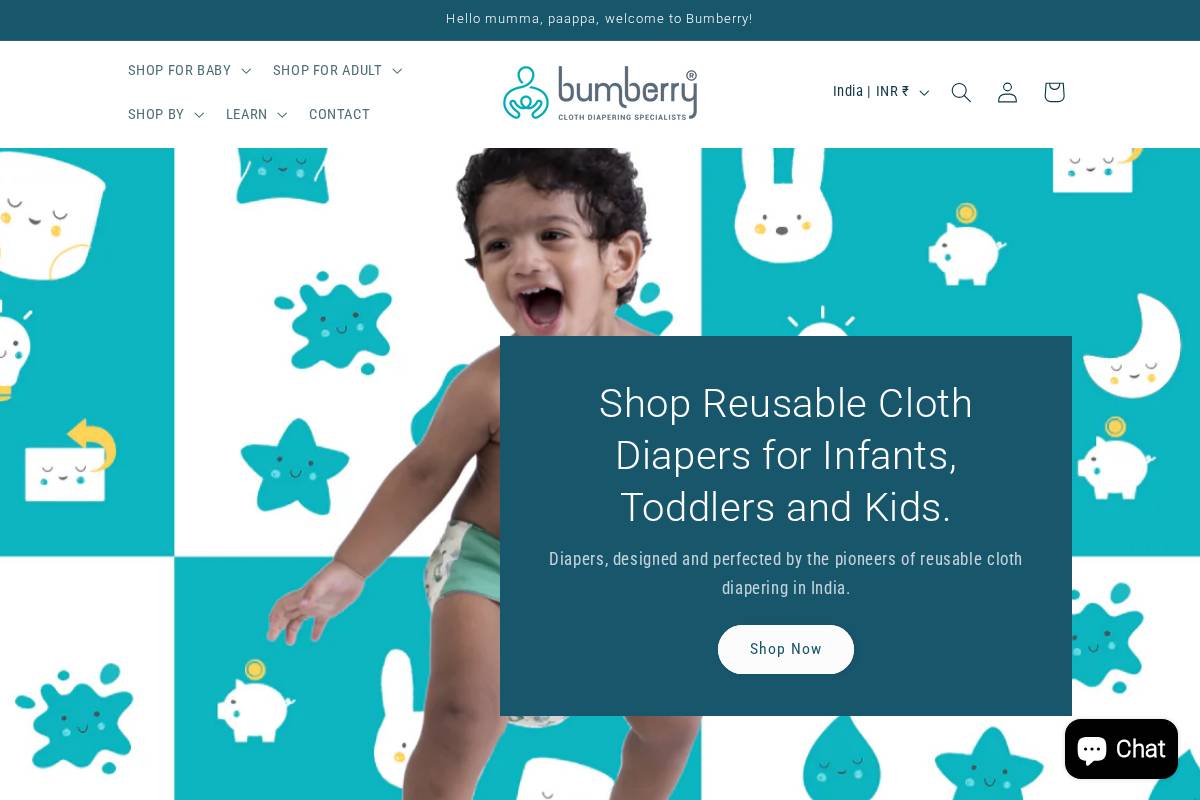 bumberry.com homepage screenshot