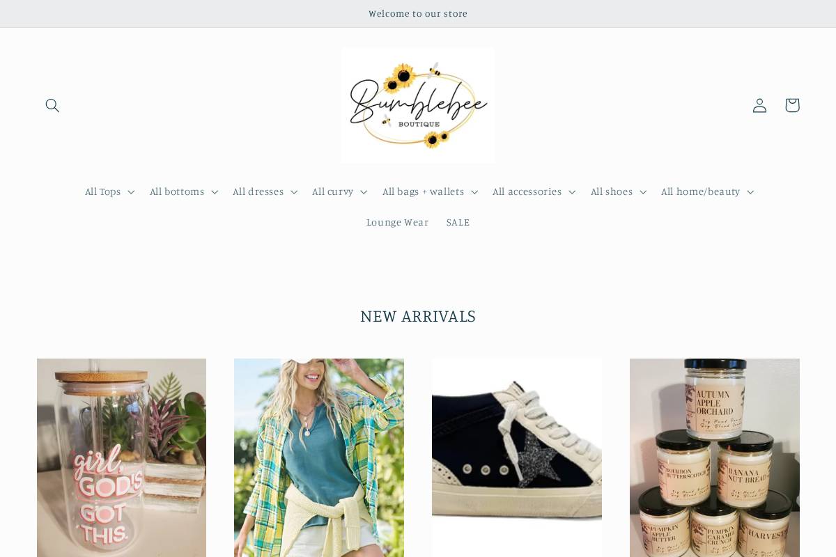bumblebeeboutique19.com homepage screenshot