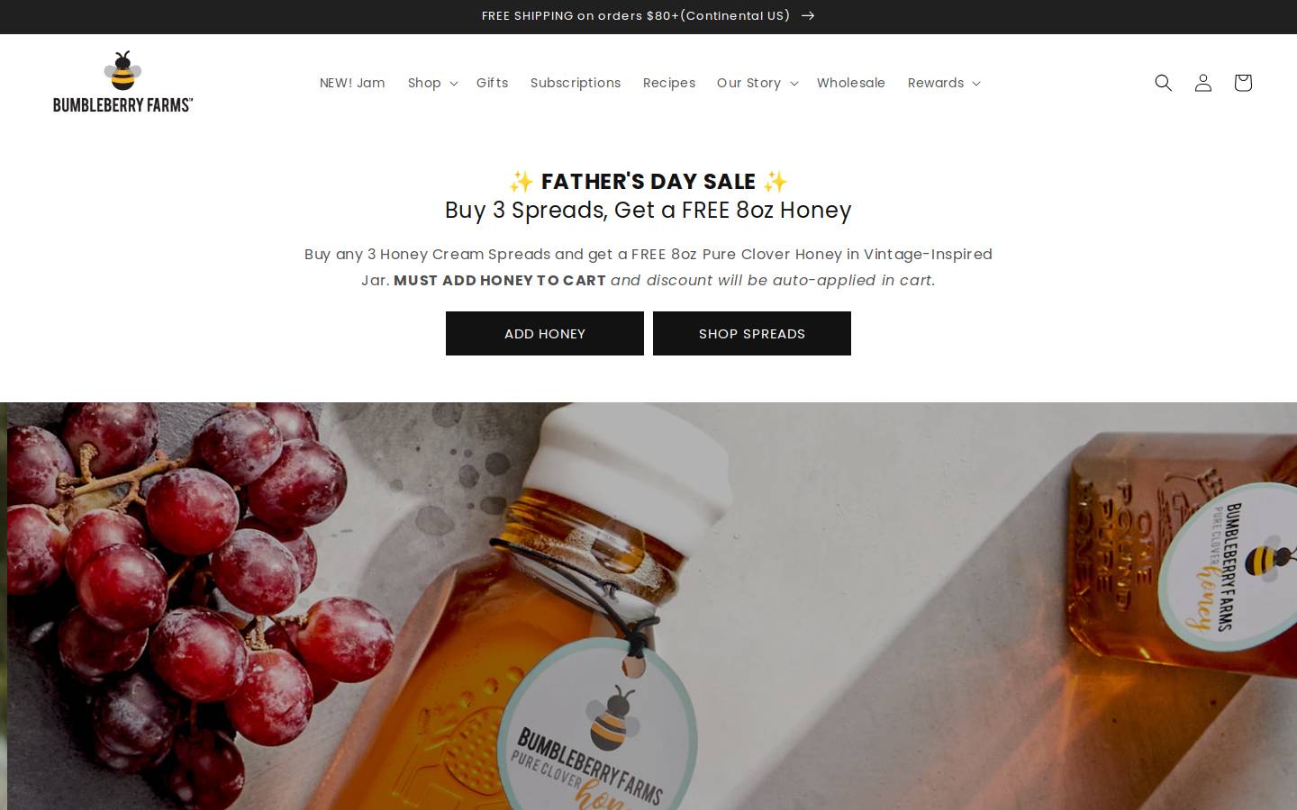 bumbleberryfarms.com homepage screenshot