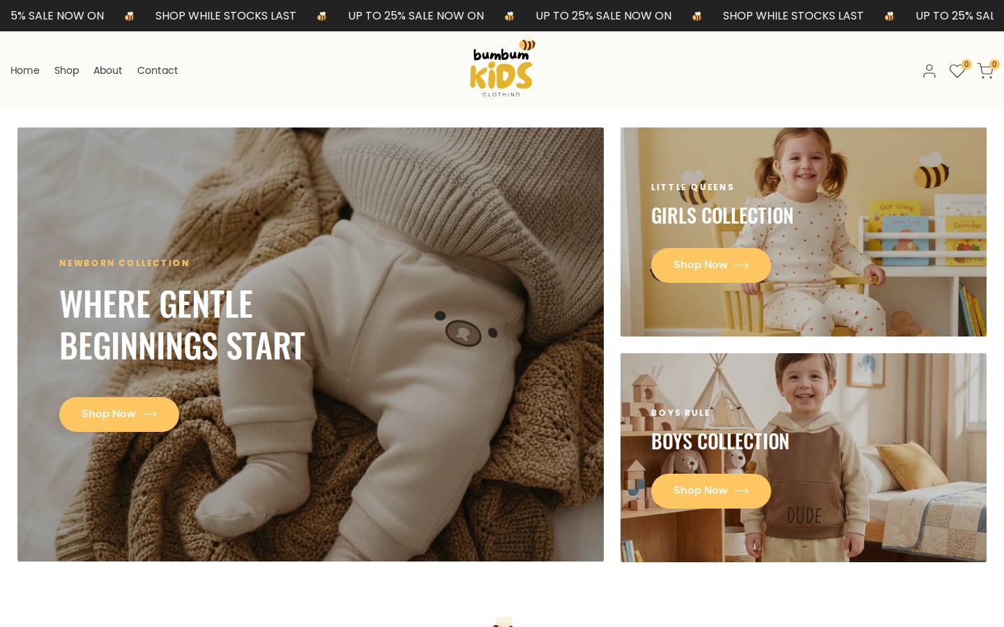 bumbumkids.com homepage screenshot