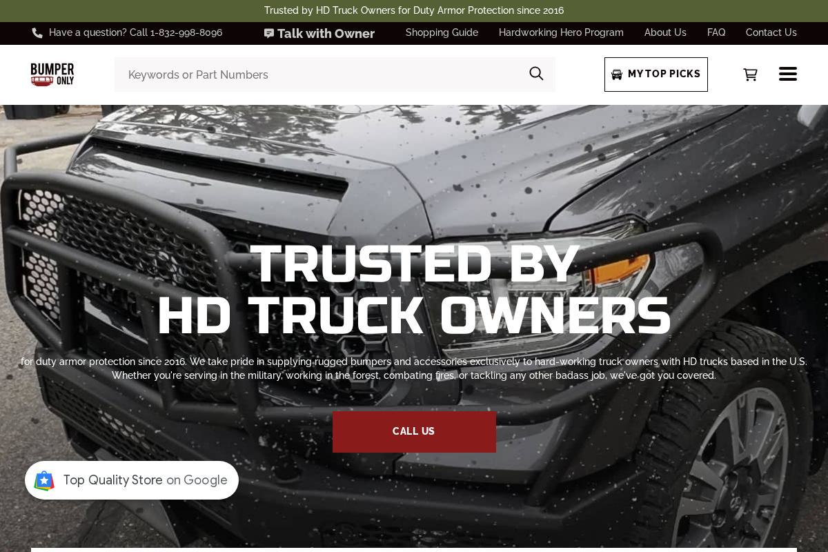 BumperOnly homepage screenshot