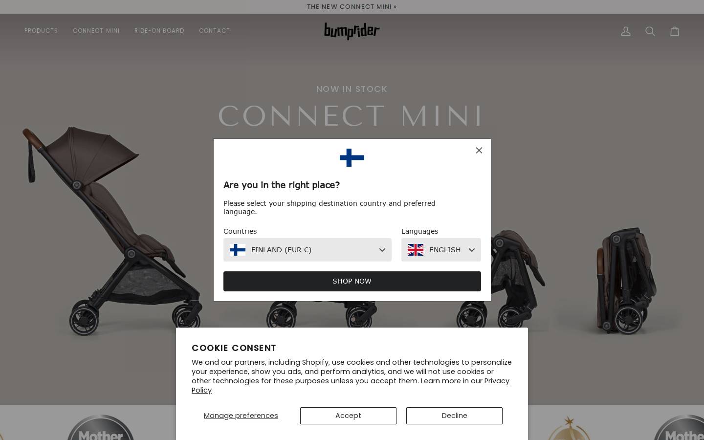Bumprider homepage screenshot