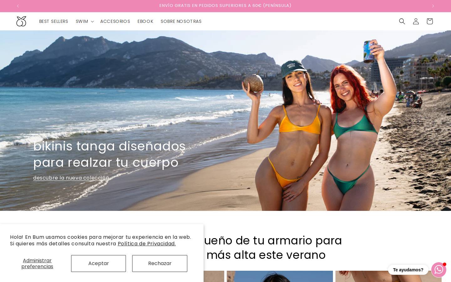 Bum Swim homepage screenshot
