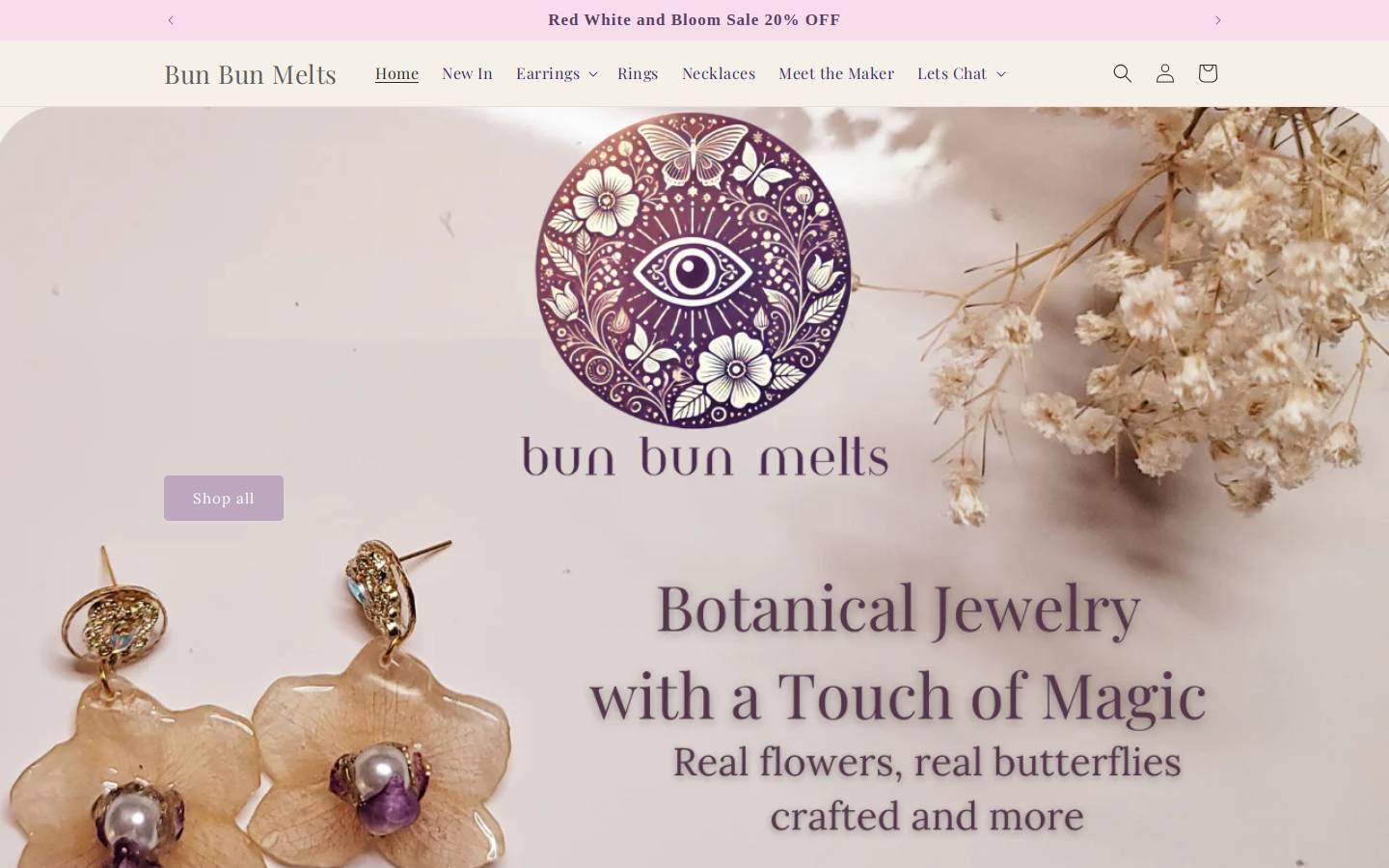 bunbunmelts.com homepage screenshot
