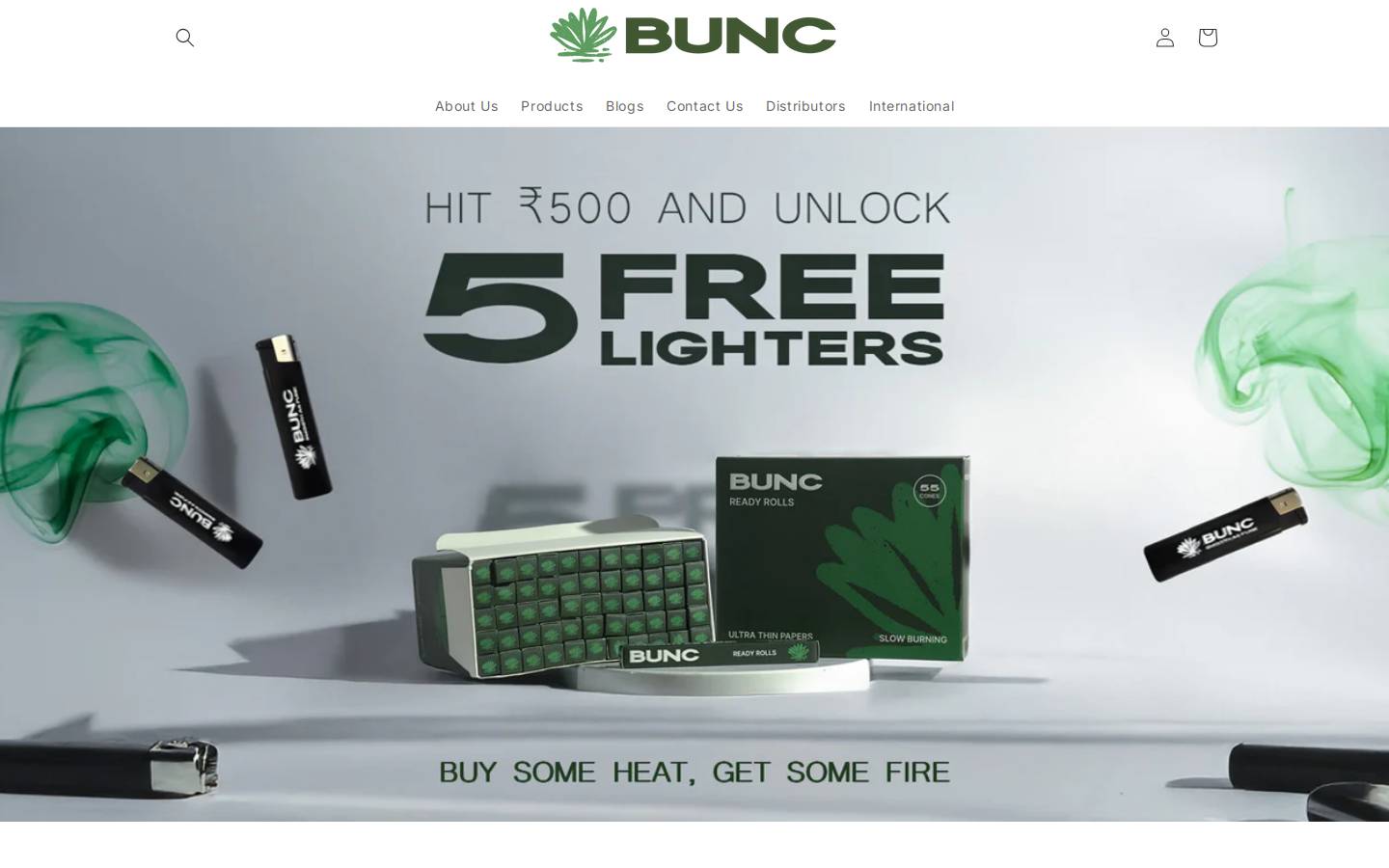 bunc.in homepage screenshot