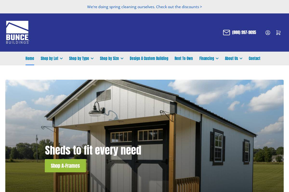 buncebuildings.com homepage screenshot