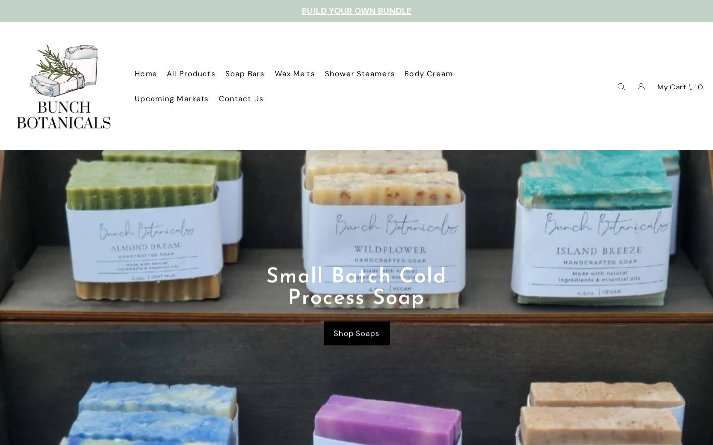 bunchbotanicals.com homepage screenshot