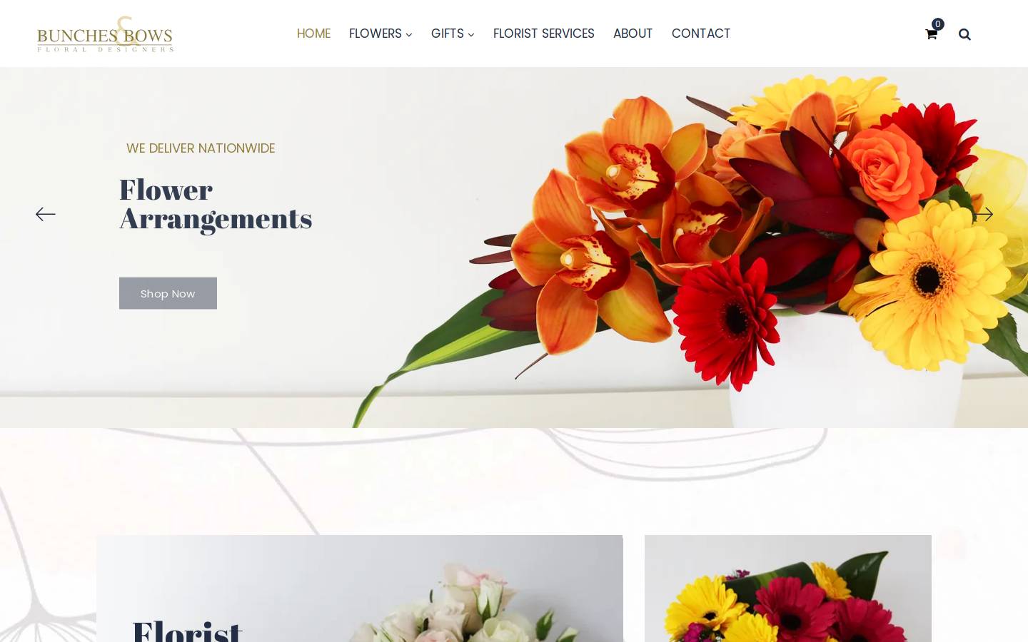 bunchesandbows.co.nz homepage screenshot