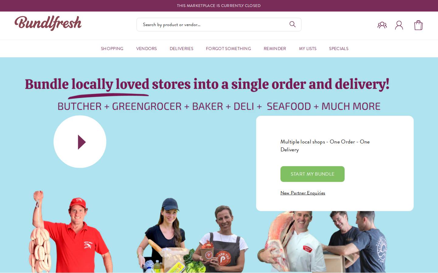 bundlfresh.com.au homepage screenshot