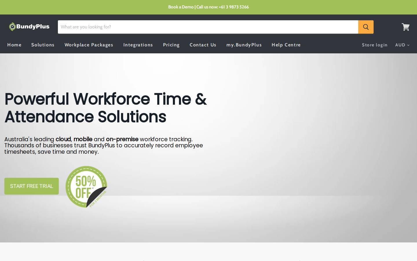 Bundyplus homepage screenshot