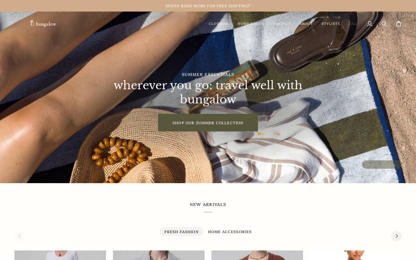 bungalowfurniture.com homepage screenshot