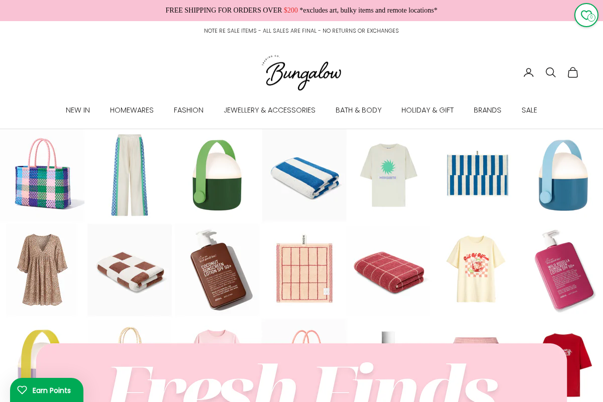 Bungalow Trading Co. homepage screenshot