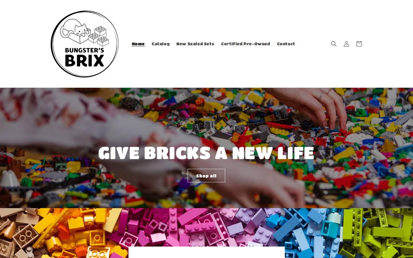 bungstersbrix.com homepage screenshot