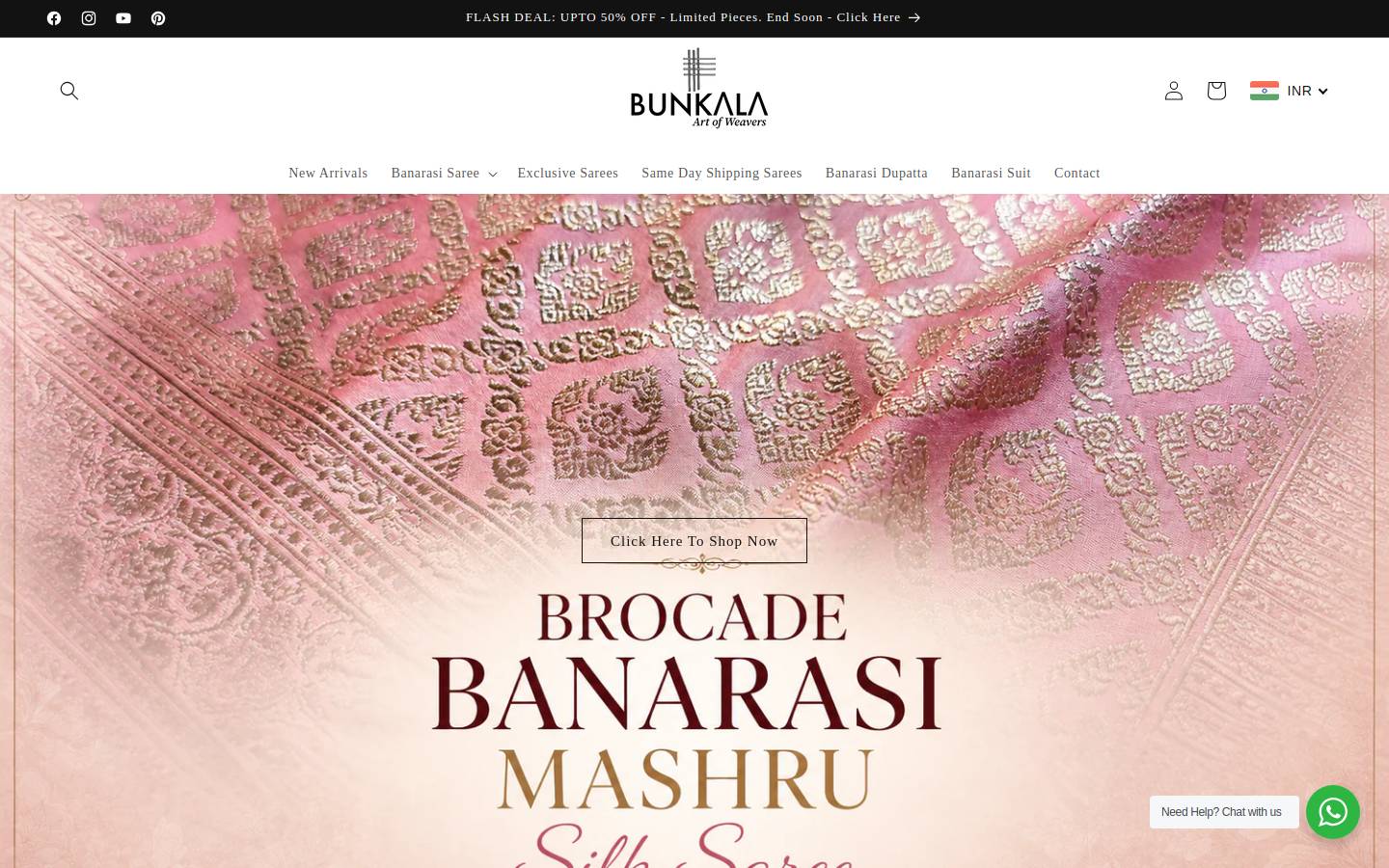 bunkala.com homepage screenshot