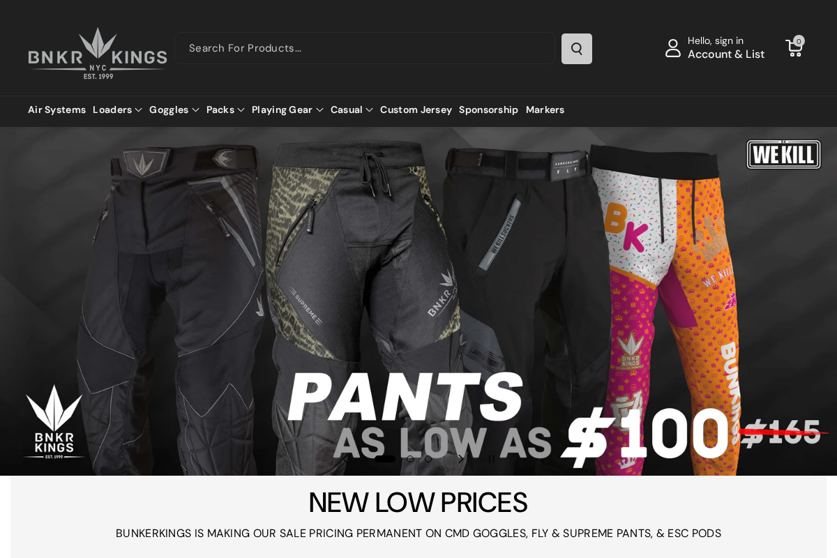 bunkerkings.com homepage screenshot