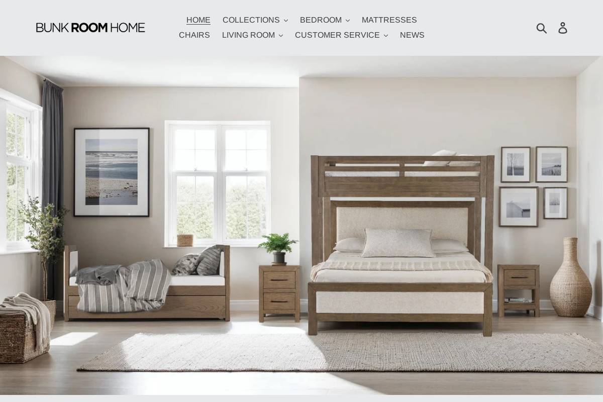 bunkroomhome.com homepage screenshot