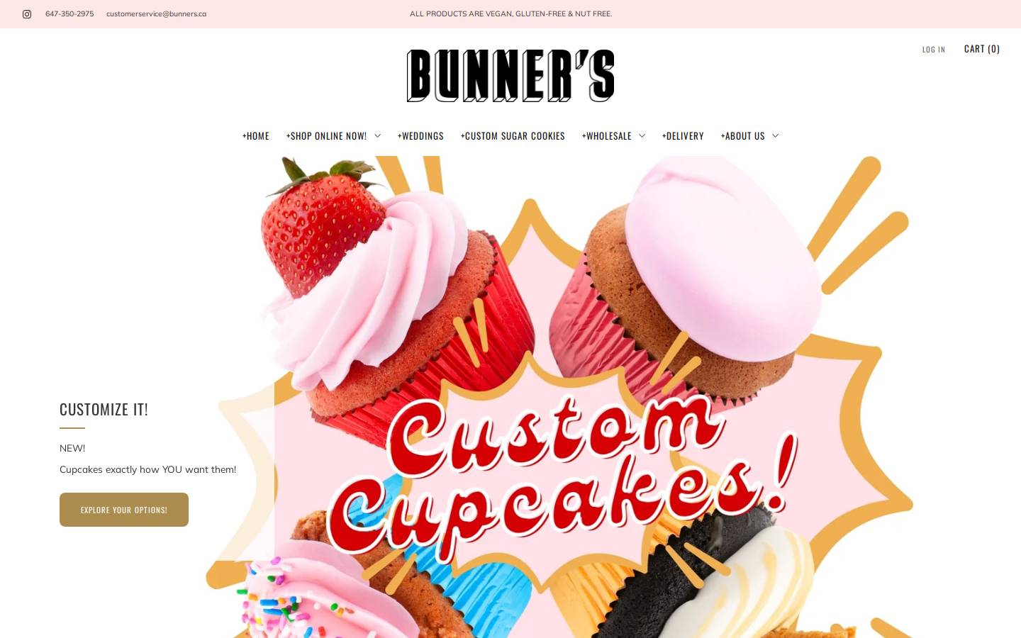 bunners.ca homepage screenshot