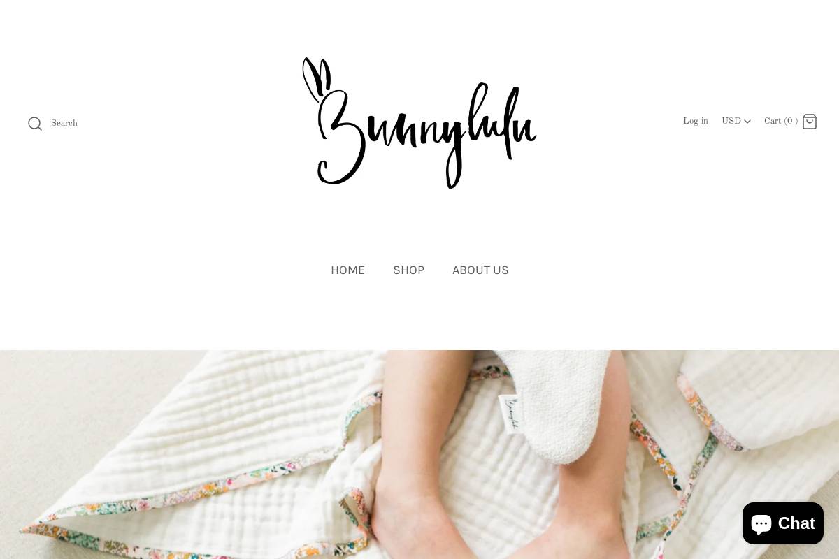 Bunnylulu homepage screenshot