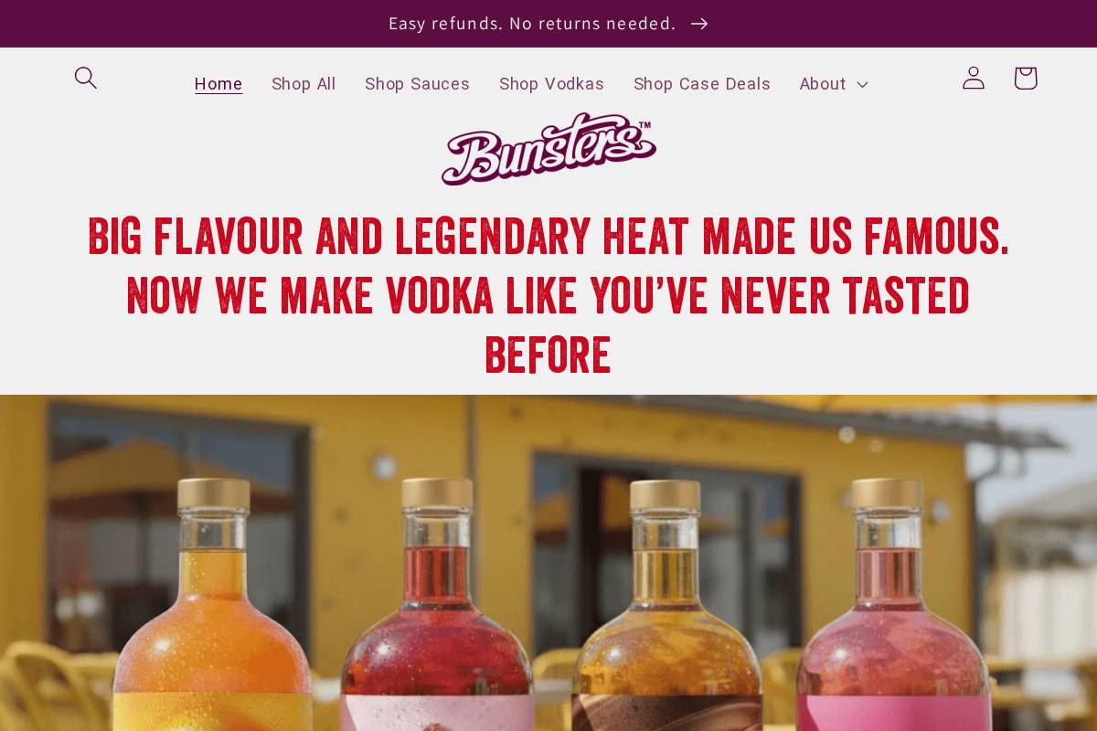 bunstersworldwide.com homepage screenshot