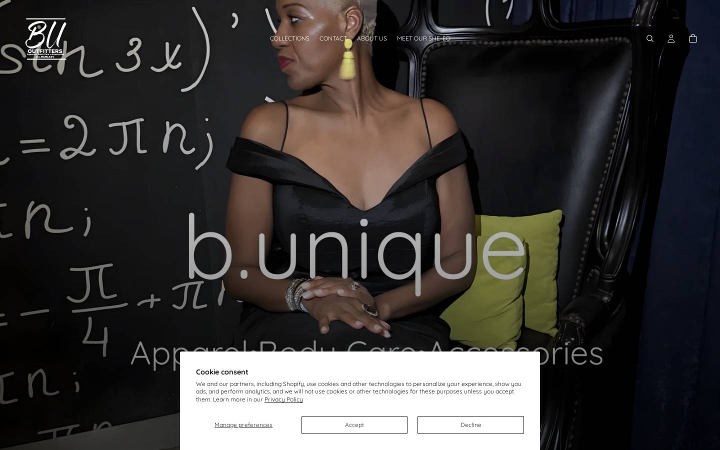 buoutfitters.com homepage screenshot