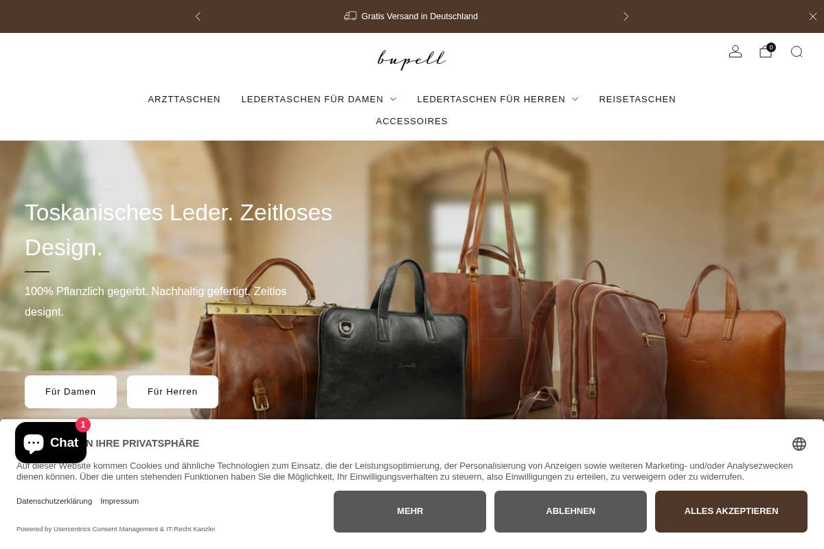 bupell.com homepage screenshot