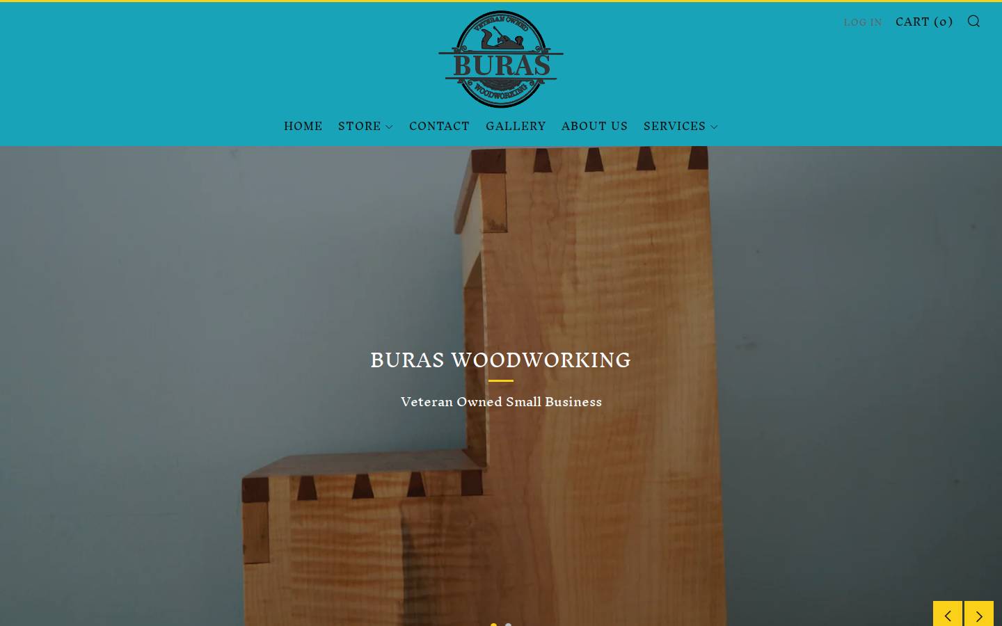 buraswoodworking.com homepage screenshot