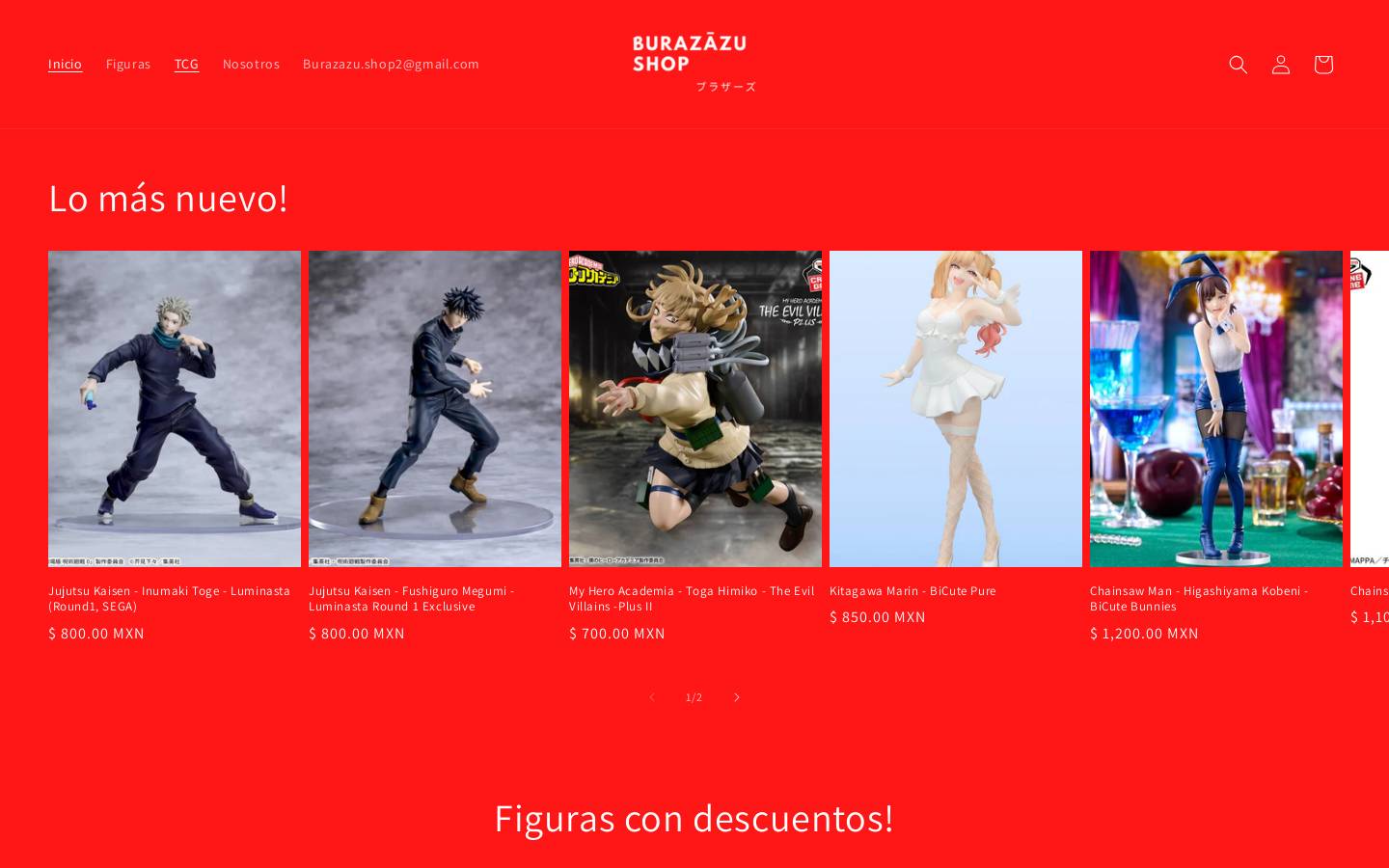 burazazushop.com homepage screenshot