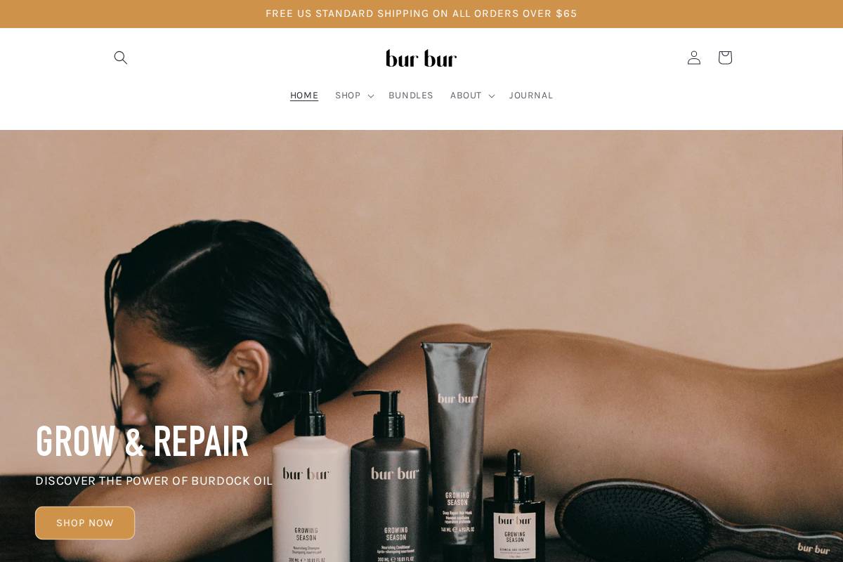 Burbur homepage screenshot