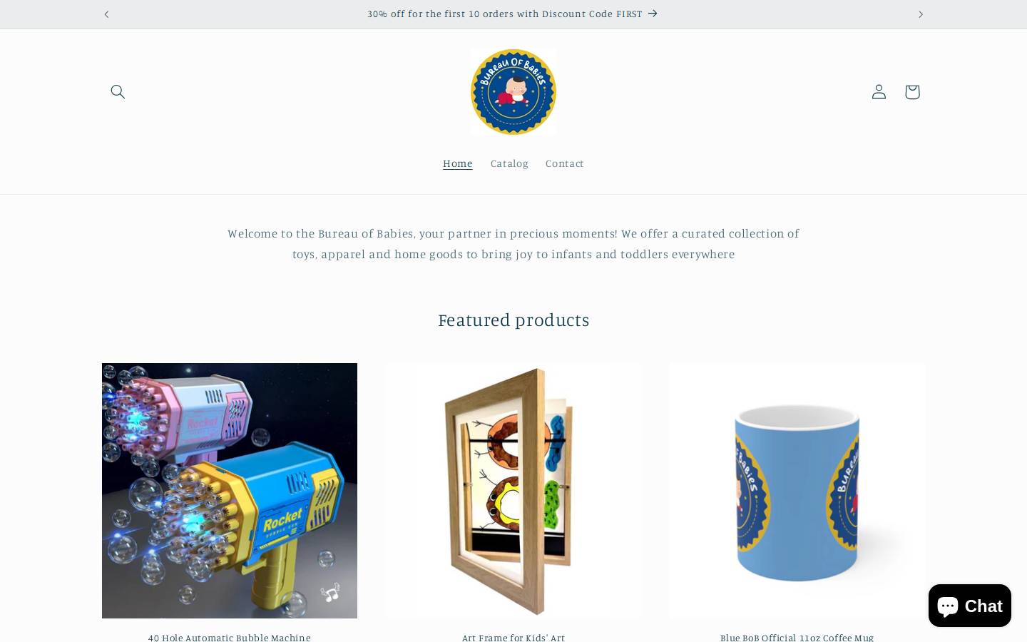 bureauofbabies.com homepage screenshot