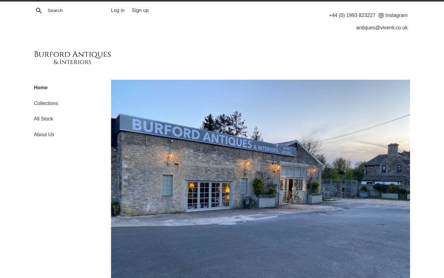 burfordantiquecentre.com homepage screenshot
