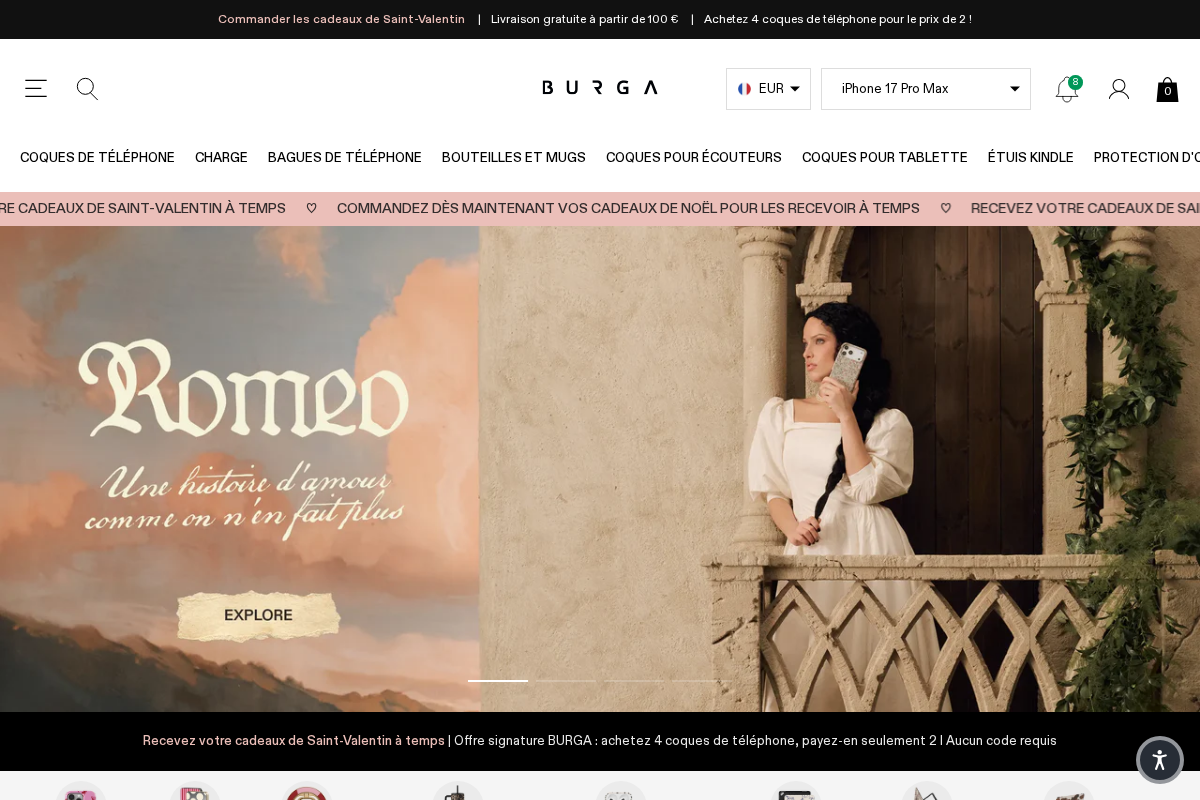 Burga homepage screenshot