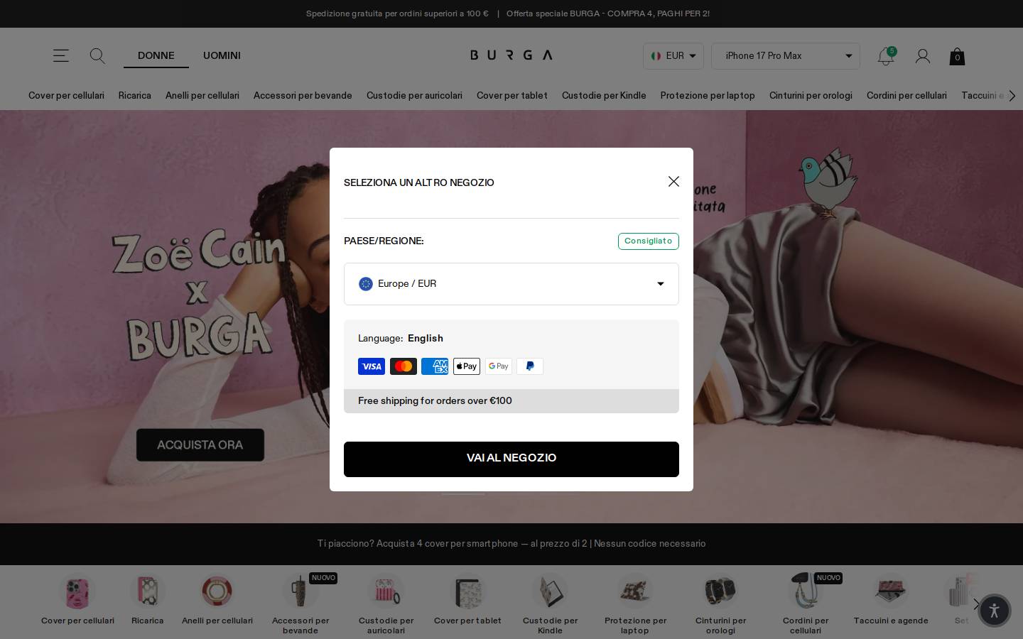 BURGA homepage screenshot