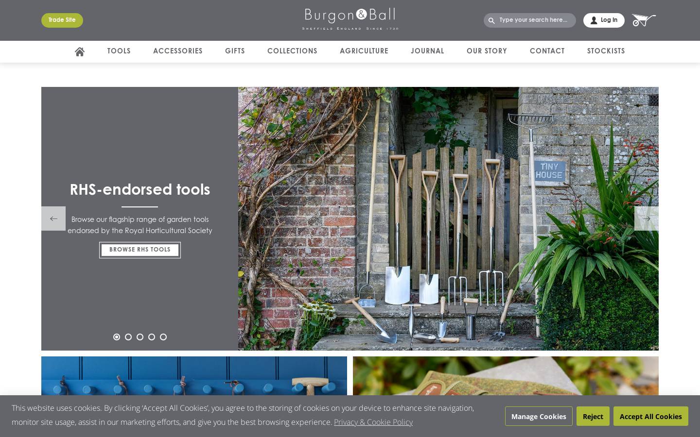 burgonandball.co.uk homepage screenshot