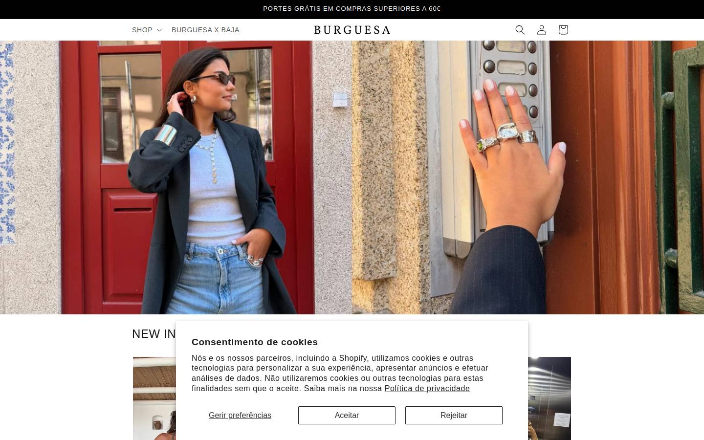 burguesastore.pt homepage screenshot
