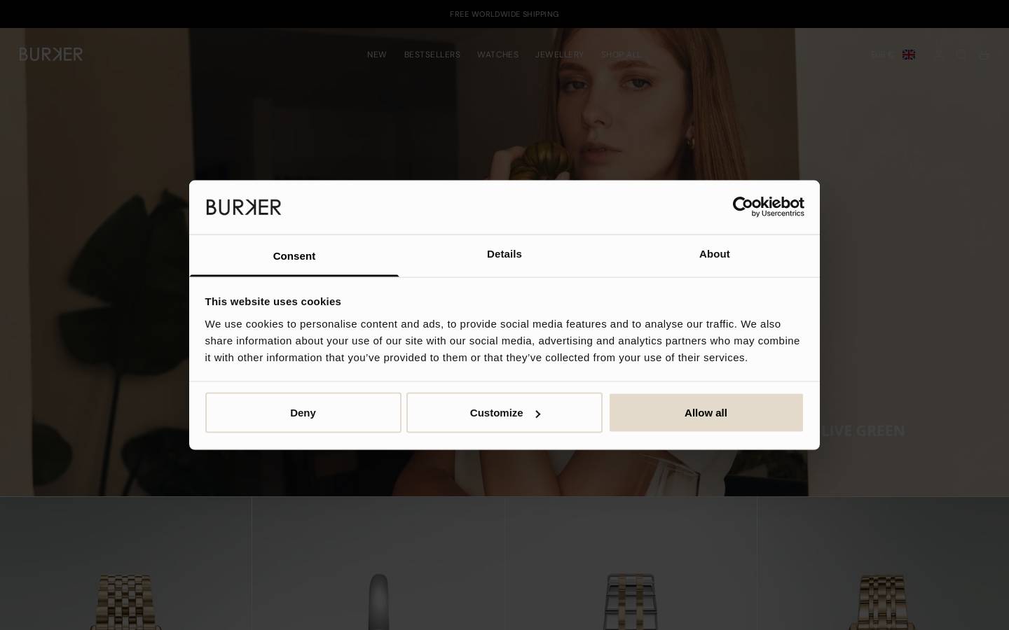 Burker Watches homepage screenshot