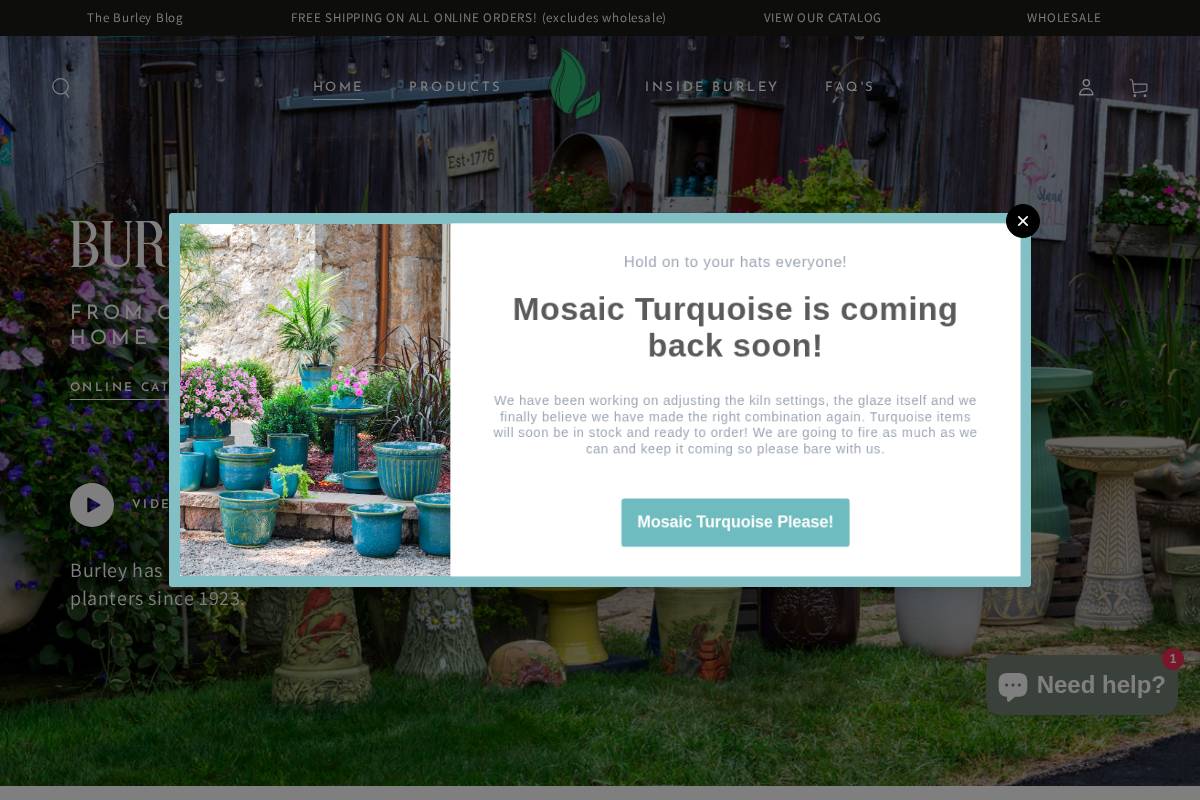 burleyclay.com homepage screenshot