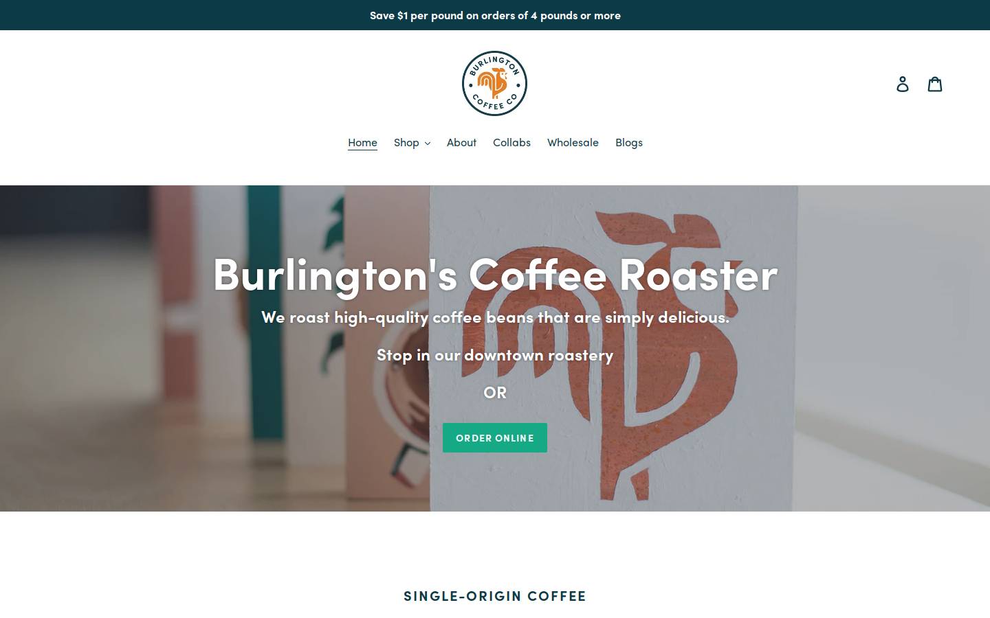 Burlington homepage screenshot