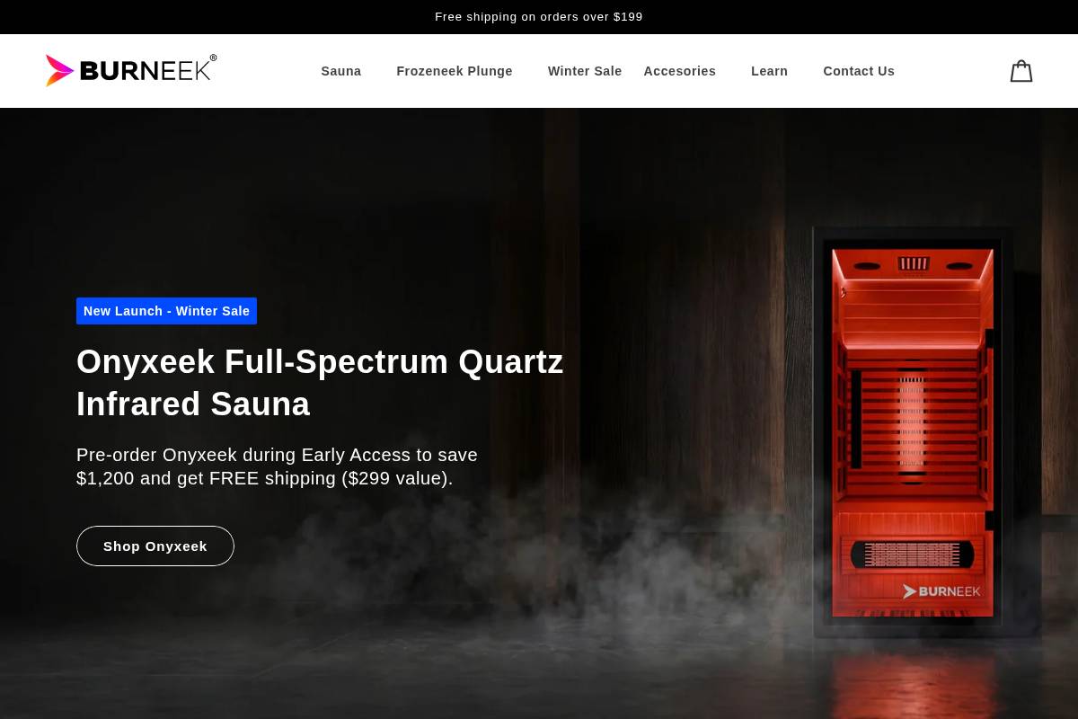 Burneek homepage screenshot