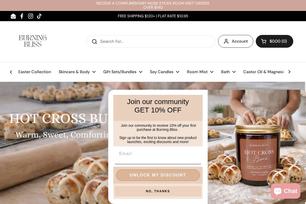 burningbliss.com.au homepage screenshot