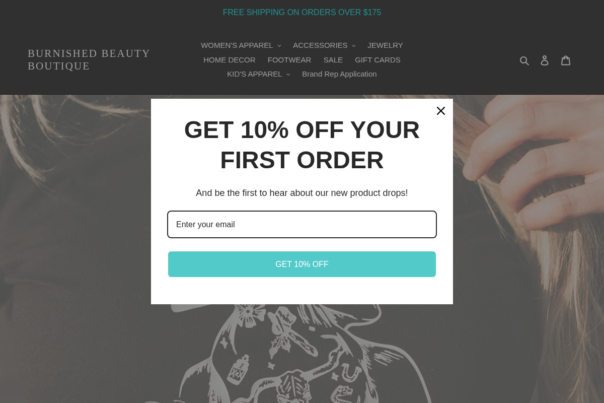 burnishedbeautyboutique.ca homepage screenshot