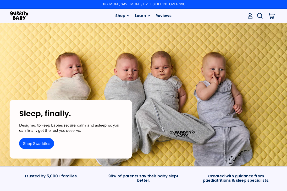 Burrito Baby homepage screenshot