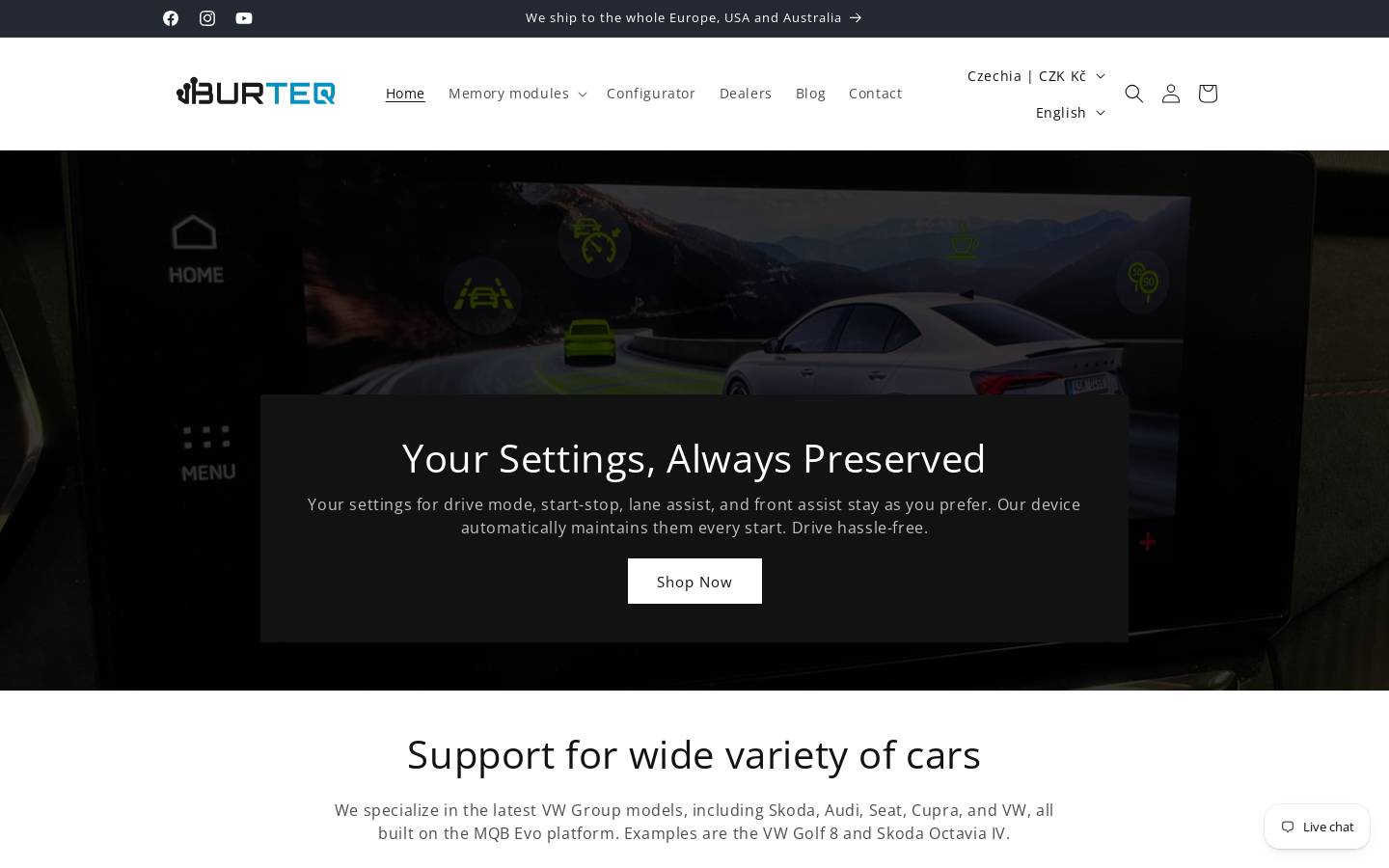 Burteq homepage screenshot