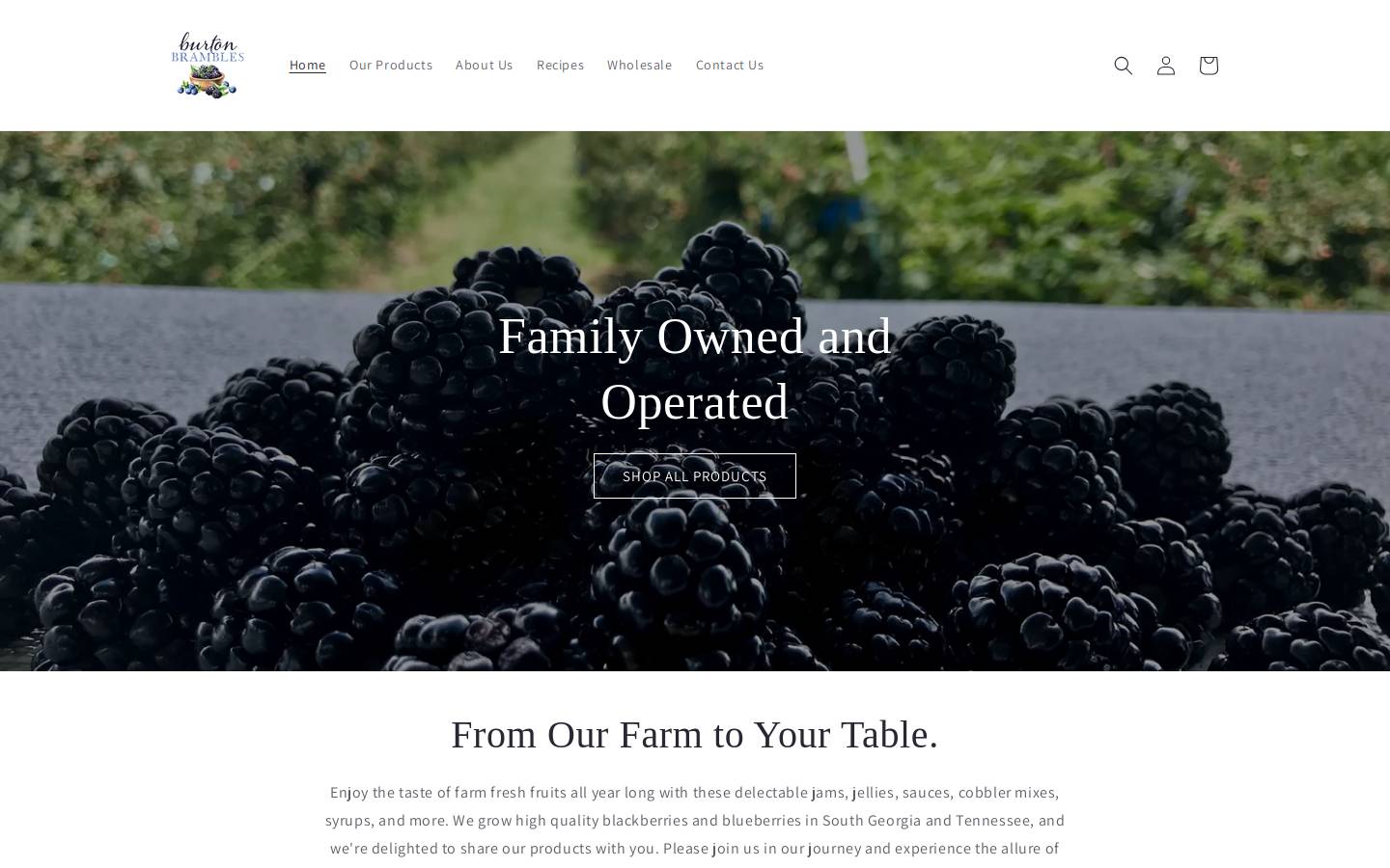 burtonbrambles.com homepage screenshot