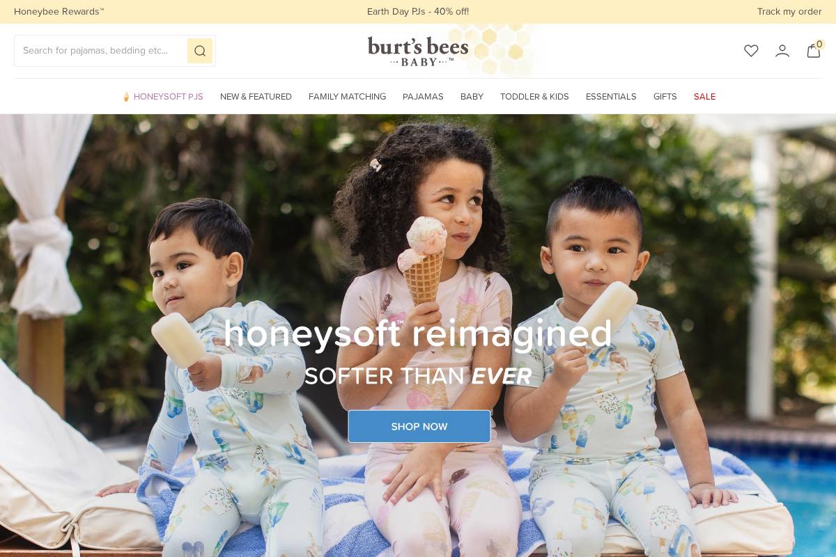 burtsbeesbaby.com homepage screenshot